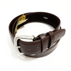Ceinture en cuir marron avec compartiment secret pour billets et objets de valeur
